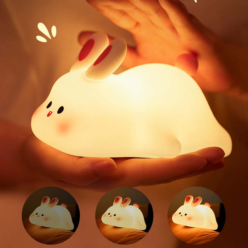 Lampa de veghe Iepuraș din Silicon: Blândețe și Siguranță Nocturnă