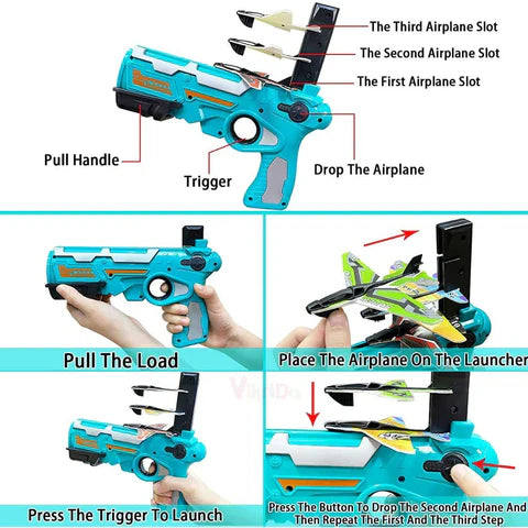 Sky Launcher: Interactive toy for launching airplanes outdoors!