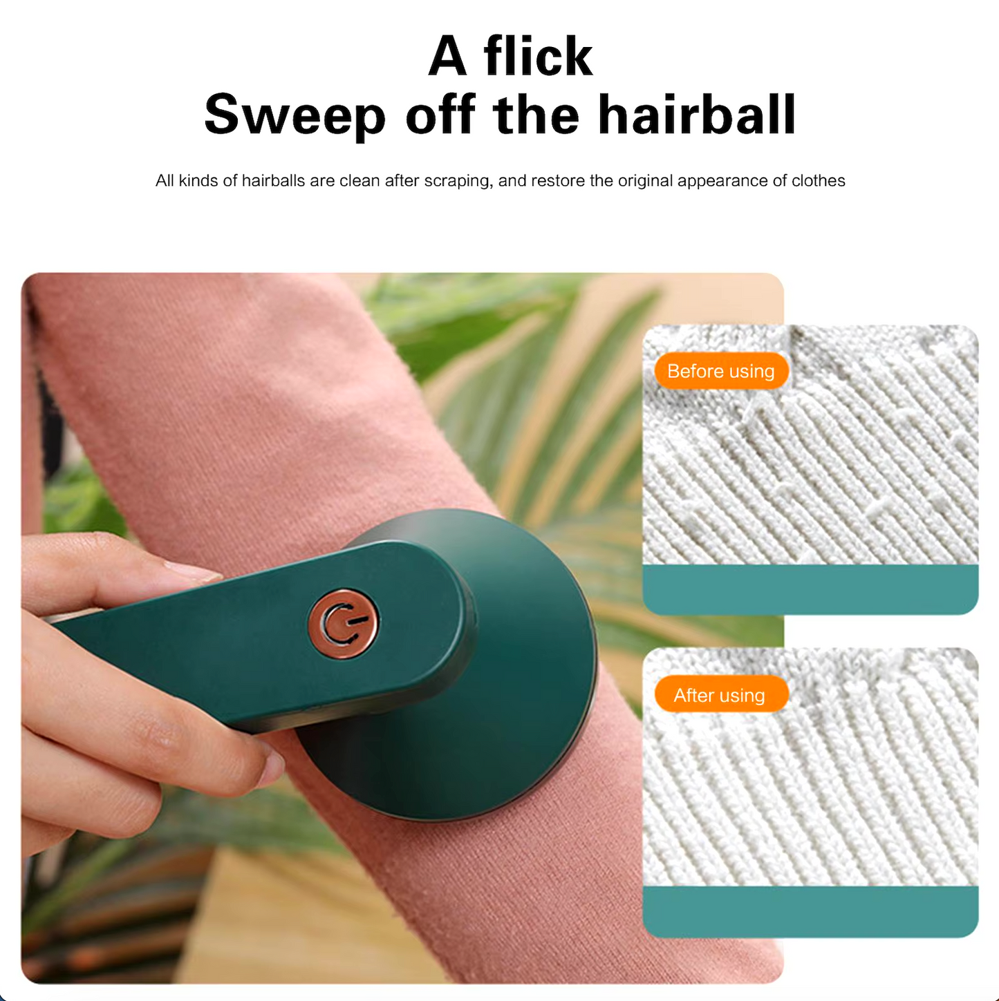 Rasoir de scame rechargeable pentru haine impecabile